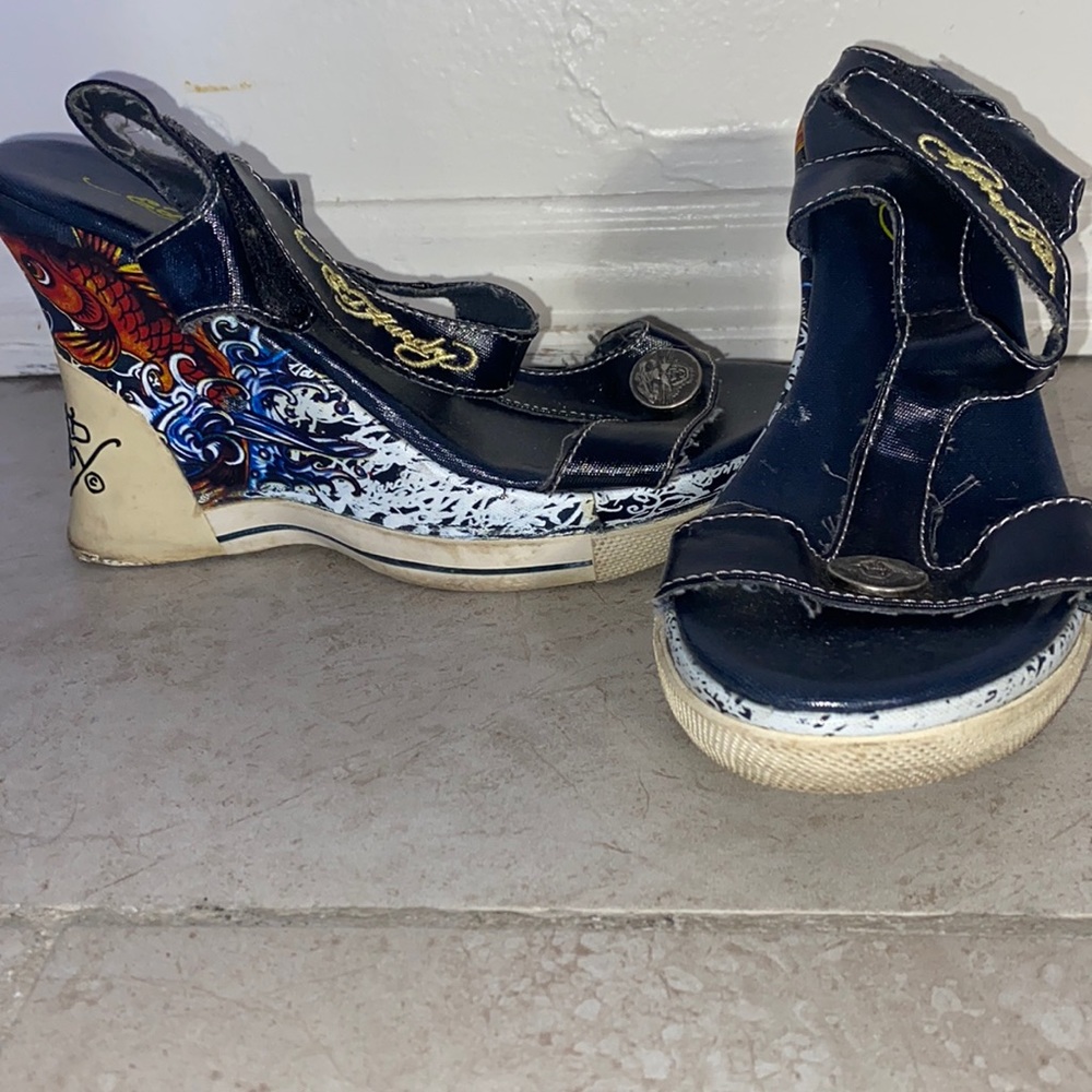 Vintage Ed Hardy wedges